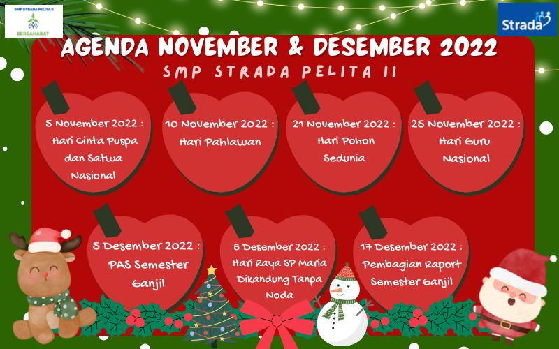 AGENDA NOVEMBER & DESEMBER STRAPEL II